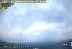 Gunung Ibu di Halmahera Erupsi 7 Kali Hari Ini, Visual Tak Teramati