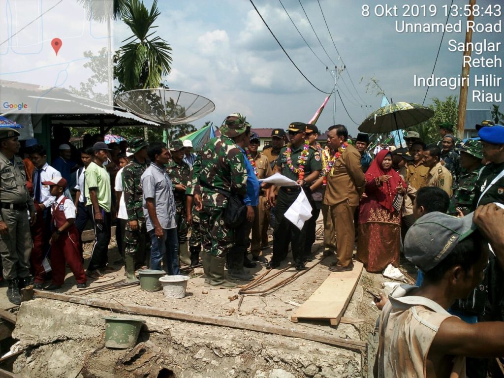 Tim Wasev kegiatan TMMD Mabes TNI Kunjungi lokasi TMMD ke 106 Tahun 2019 Kodim 0314/Inhil