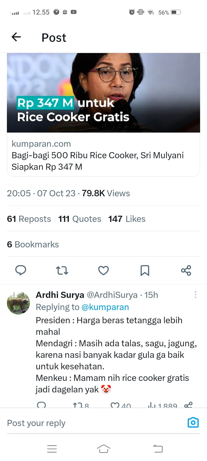 Kebijakan Pemerintah Beli Rice Cooker Senilai Rp347,5 Miliar Dirujak Netizen
